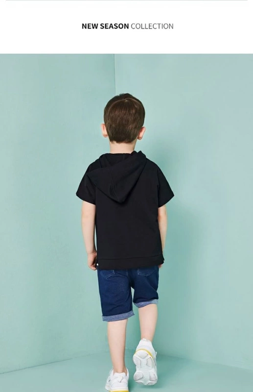Quần lửng denim co giãn eo của bé trai Phần bé mỏng mặc quần áo mùa hè cho trẻ em giảm giá mua - Quần jean quần jean dầy thu đông cho bé