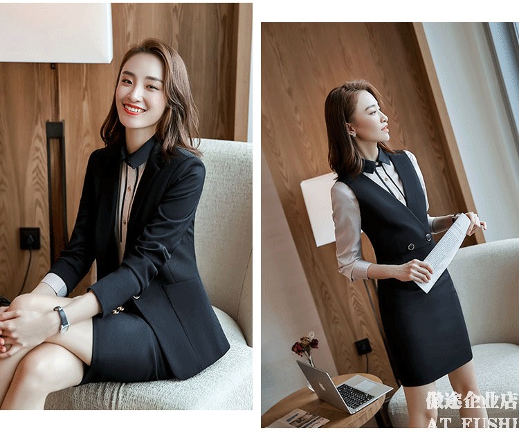 2018 mới mặc chuyên nghiệp phù hợp với phụ nữ thời trang dụng cụ phù hợp với phụ nữ váy ol phỏng vấn váy khí - Bộ đồ bộ đồ ngủ