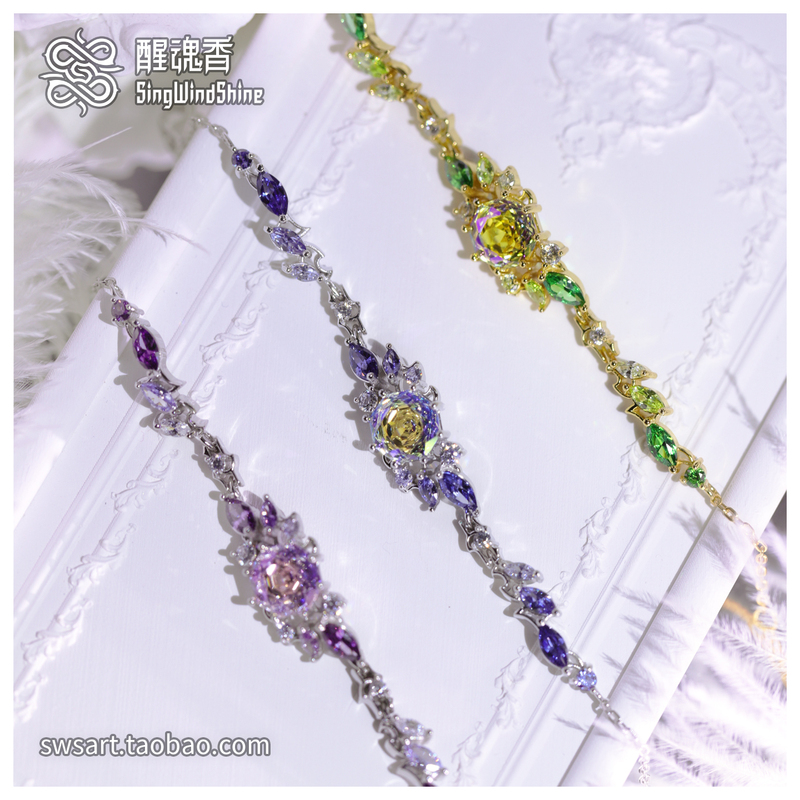 [Awakening Fragrance] Original S925 Silver Bracelet with Super Sparkling Everyday Bird-Of-Paradise Design