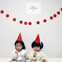ins Korean baby Christmas hat decorations Christmas DIY card