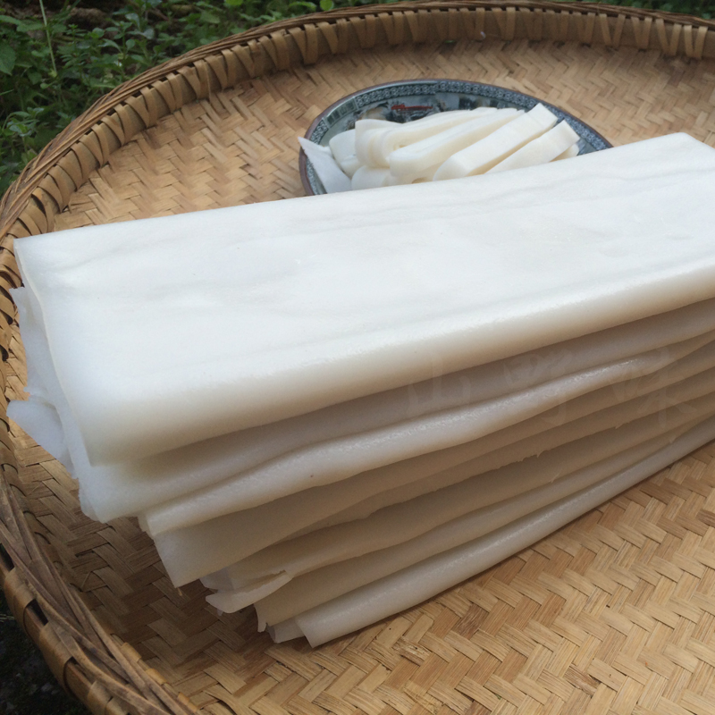 Guizhou Terrific Fresh Zhengzong Authentic Cold Leather Handmade Plate Powder Wide Powder River Powder Roll Powder Rice Peel Vacuum Packing 500g