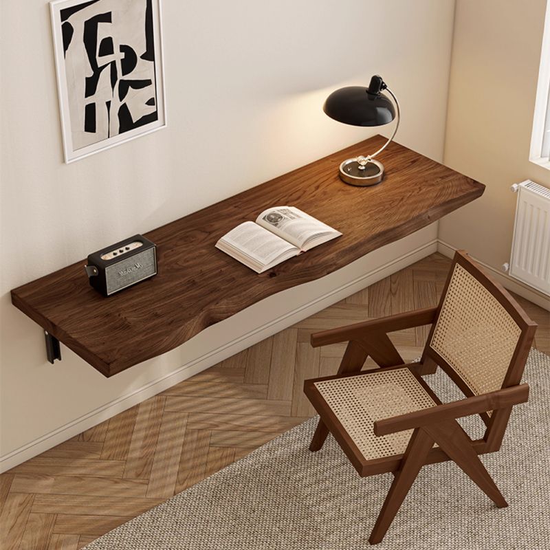 Solid Wood Wall-Mounted Shelf Partition Floating Table Board Folding Computer Desk Wall-Mounted Small Apartment Shelf Wall-Mounted Study Desk