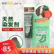 Japanese kunbu hair dyeing pen hair cream natural plant shade white hair does not hurt hair disposable hair dye stick