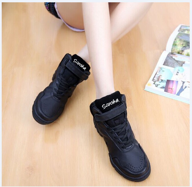 Cow Leather Dance Shoes Women's Style Square Dance Shoes All Season Jazz Dance Shoes Soft-bottom Modern Dancing Shoes New Dance Shoes