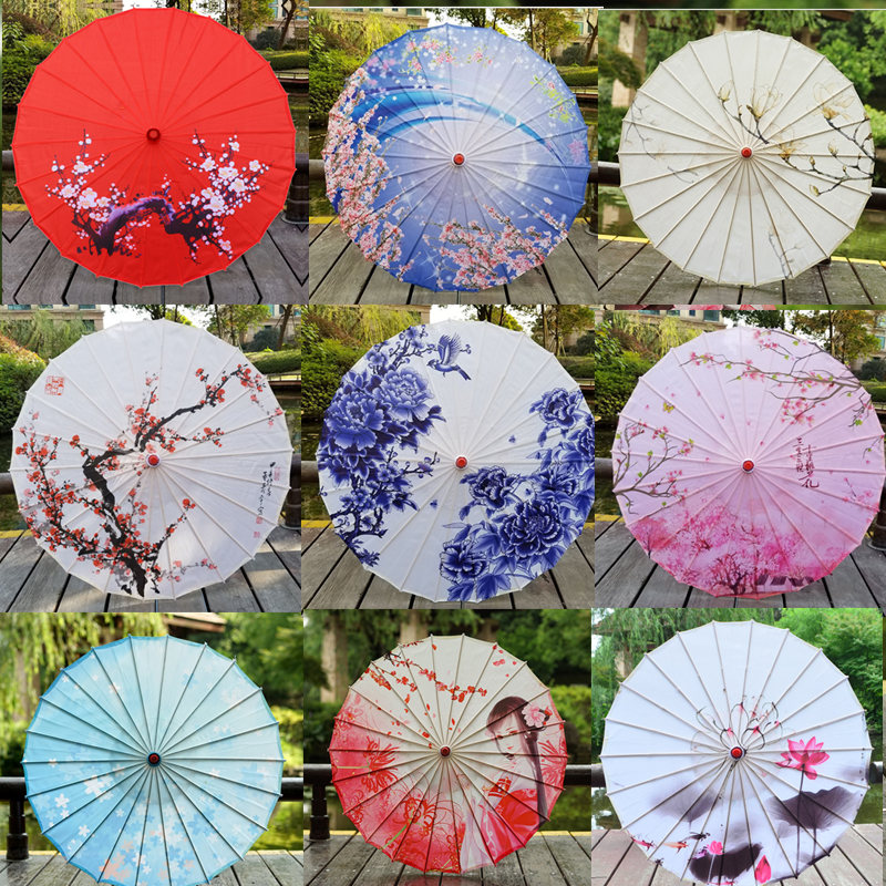 Small number of children's oil paper umbrella fit Han clothes female ancient wind pure handmade ancient clothes umbrella kindergarten students dance and dance props