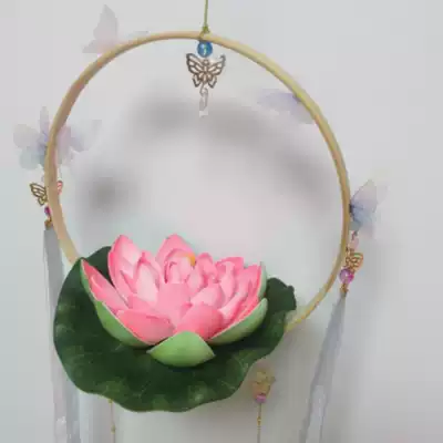 Handmade lotus lamp material package ancient Chinese elements Hanfu photo diy portable lantern lantern lamp props lantern