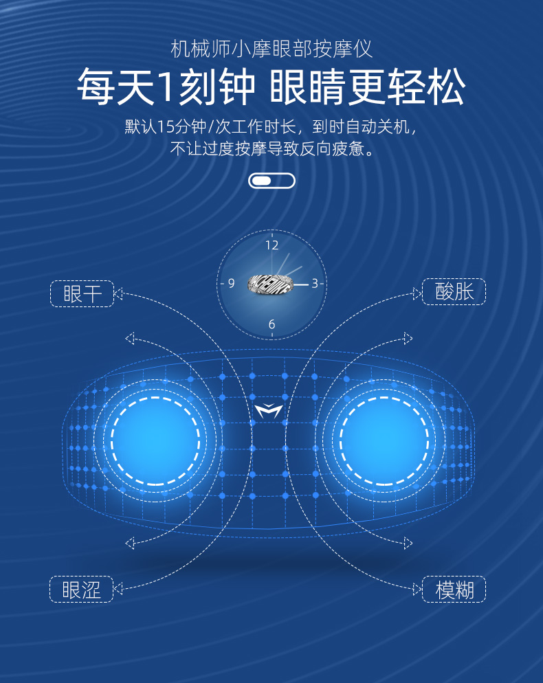 CHENIKE机械师 眼部按摩仪 气囊按压+振动+热敷 图2
