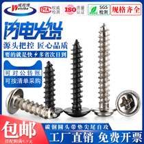 M3 nickel-plated black PWA with electronic small screws carbon steel cross round head with pad pointed tail self-tapping screw plating
