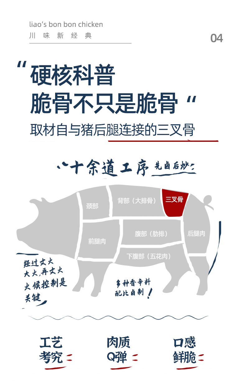廖记棒棒鸡 川香脆骨肉 130g 图5