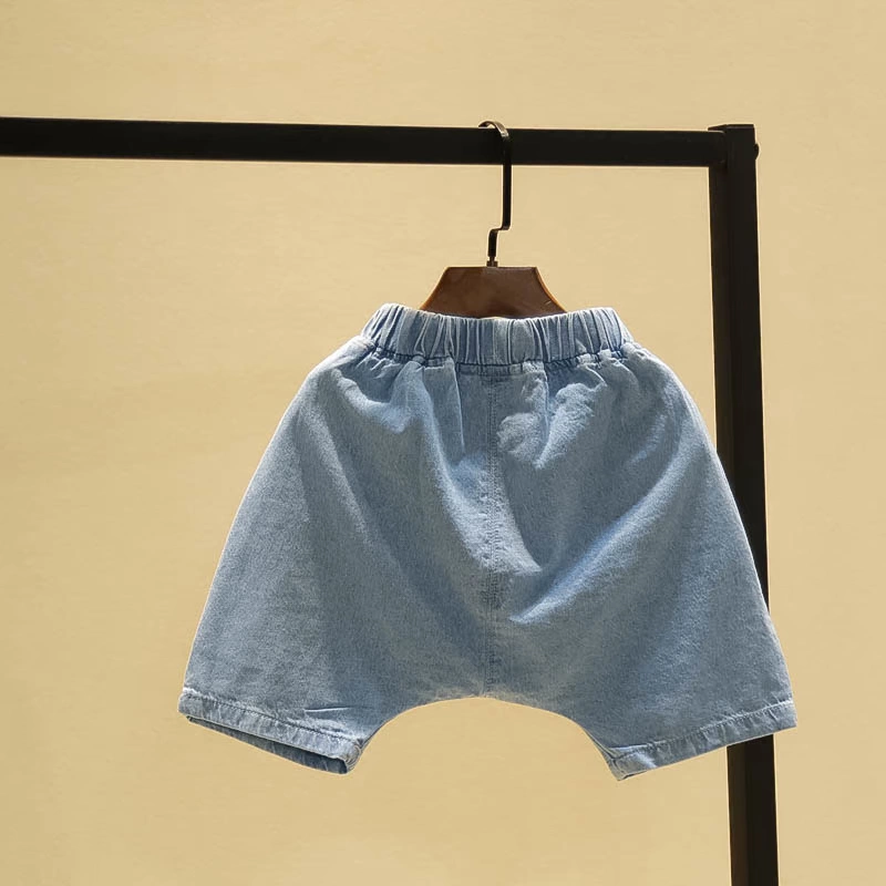 Mùa hè 2019 bé trai mới quần short phần trẻ em denim bảy điểm quần bé bé mùa hè mặc rộng - Quần jean