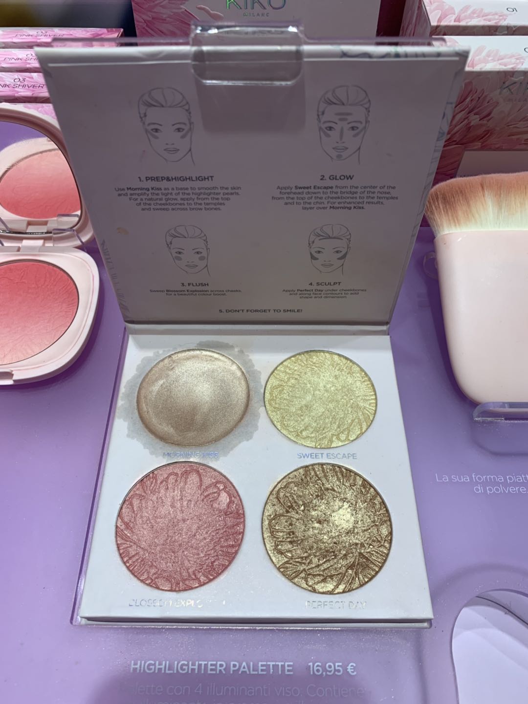 Bộ đếm tại chỗ đích thực Ý KIKO19 mùa xuân phiên bản giới hạn nước sen loạt bốn màu cao đĩa - Blush / Cochineal phấn má etude house