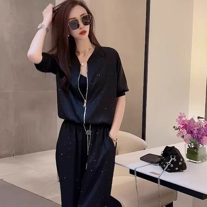 French Rouje Moaks Lightweight Summer Two-Piece Set New Casual Fashion Running Stylish Sportswear Suit