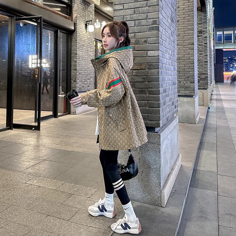 French Rouje Moaks Jacket for Women, Spring and Autumn Design, Petite High-End Women's Trench Coat, Trendy