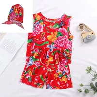 Красный жилет, комплект, платок