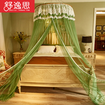 Encrypted thickening 2021 New ceiling mosquito net dome Princess wind hanging bed grain household free installation