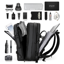 Expandable anti-theft backpack mens backpack business school bag travel large capacity 17-inch computer bag fashion trend
