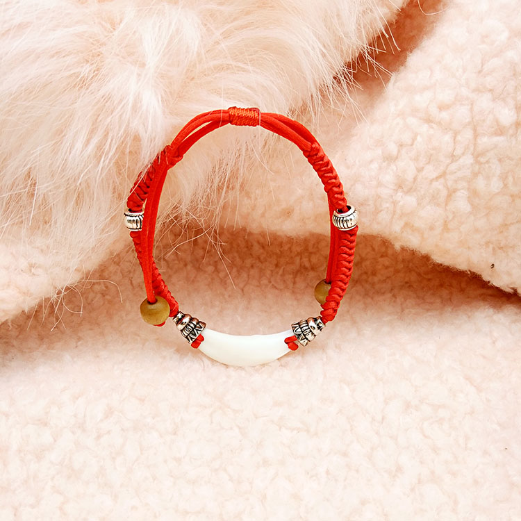 Người lớn năm đồng hoàng đế tiền đỏ dây thừng vòng chân ác linh bị sốc an ninh tay dây vòng chân chó thật răng nam và nữ vòng chân bạc nữ đẹp