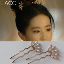 (Dream Wah) Hanfu Hairpin Hairpin Dreams of Liu Yifei with the same style Head Accessories Ancient Wind Hairpin Natural Freshwater Pearl Hairpin