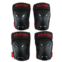 Черный комплект, наколенники, налокотники, 4 предмета