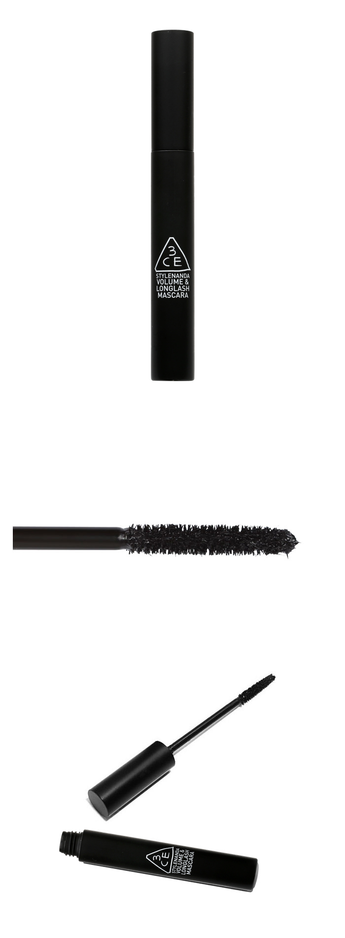 STYLENANDA Official 3CE VOLUME LONGLASH Mascara uốn dày và dài Dễ dàng để rửa - Kem Mascara / Revitalash mascara kiss me màu hồng