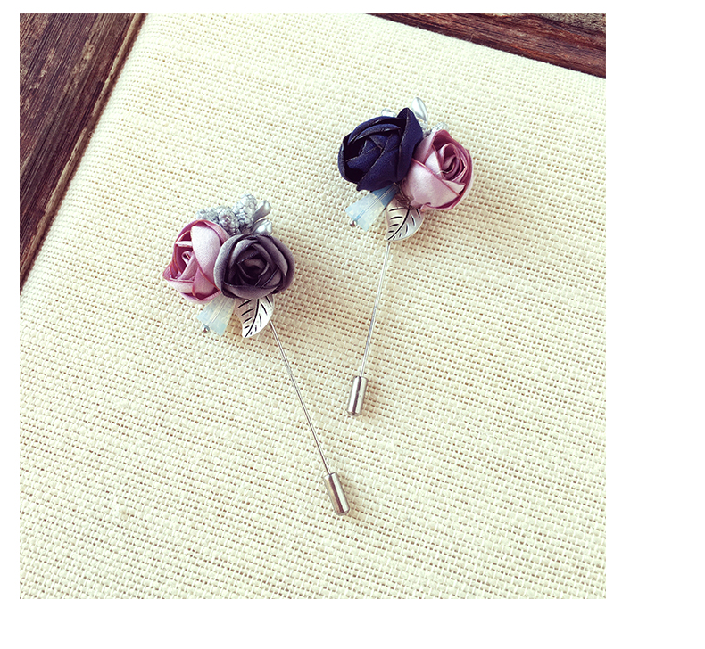 Hoa trâm cài phụ kiện nữ pin khóa hoang trang trí trâm lụa khăn quàng cổ khóa khí tính áo khoác đơn giản pin pin huy hiệu đảng cài áo