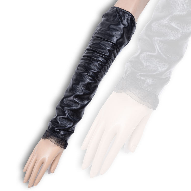 Special price Long version glove arm sleeve Sleeve Dew finger extra-long glove female winter sheep leather long glove genuine leather
