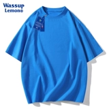 WASSUP LEMON Хлопковая цветная базовая футболка для отдыха, оверсайз, короткий рукав