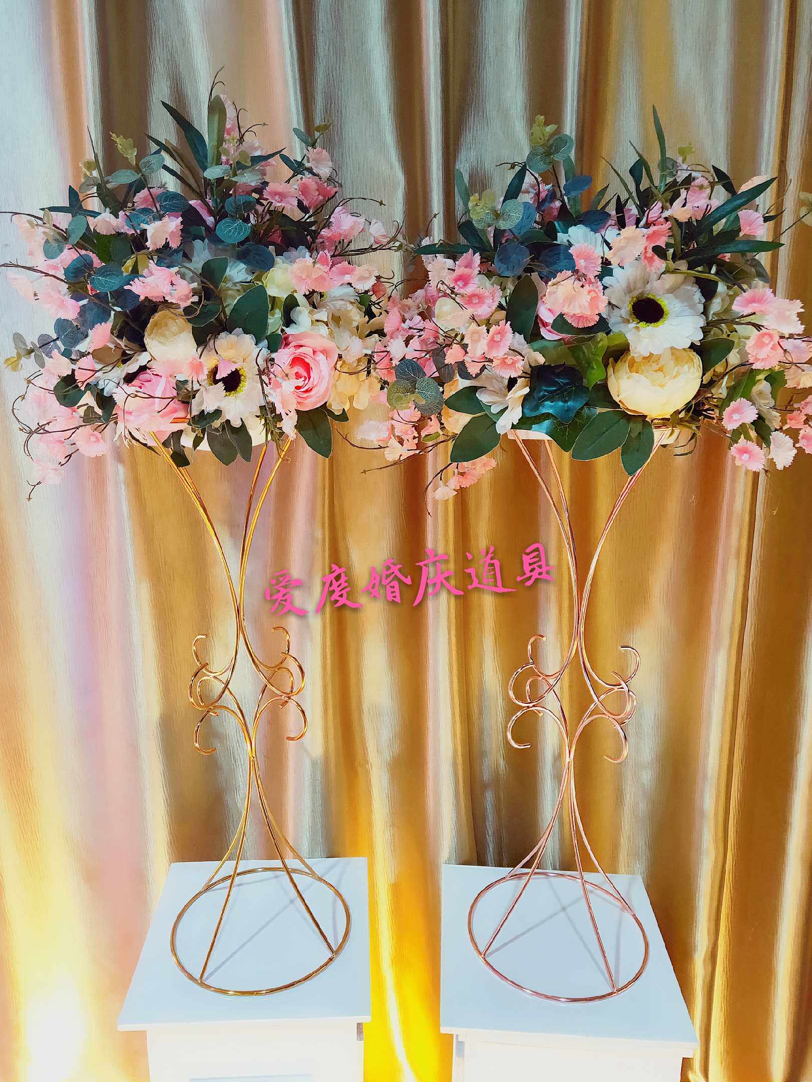 2018 New Wedding Props Electroplating Small Brute Waist Road Leading Wedding Background Props Stage Decoration Hem Pendant Pendant