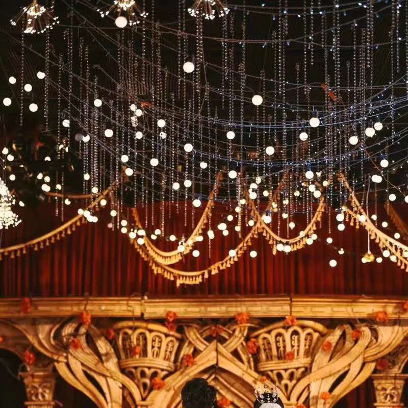 LED4cm Large Ball Colored Lights Bridal Light Wedding Celebration of Festive Lanterns Waterproof Yer PHOTO GALLERY WEDDING FESTIVITIES Festive Decorative Lights