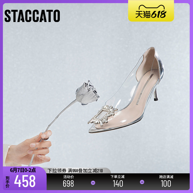 STACCATO Spring New Commuter Wedding Shoes Wedding Shoes Pointy Heels Slim Shoes Fairy Shoes Princess Shoes 9NW48AQ1