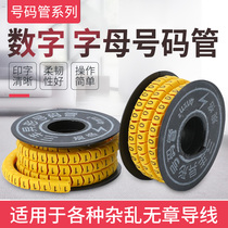Number number Line number Pipe network cable label sleeve Wire number mark tube 0-9 electrical network cable sleeve