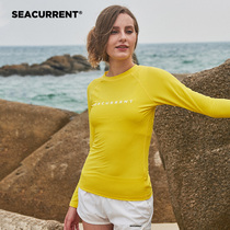 SEACURRENT womens sun protection jellyfish clothing Basic round neck quick-drying snorkeling long-sleeved swimsuit barrel same style