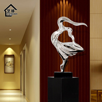 Hotel lobby Sculpture crafts Light luxury abstract ornaments Home living room Floor-to-ceiling electroplated desktop entrance artwork