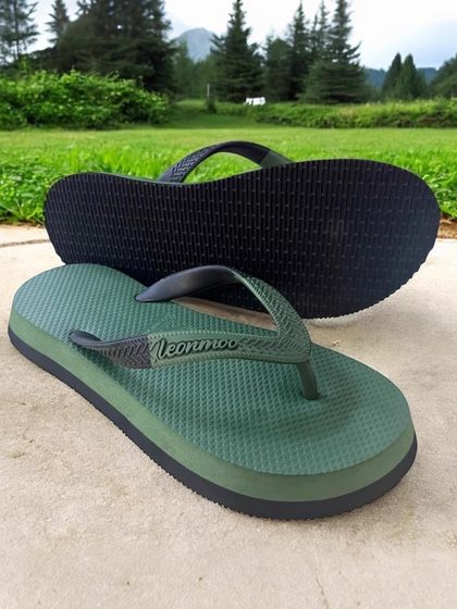 泰国进口LEONMOO天然橡胶厚底人字拖男防滑耐磨轻质巴黎风拖鞋