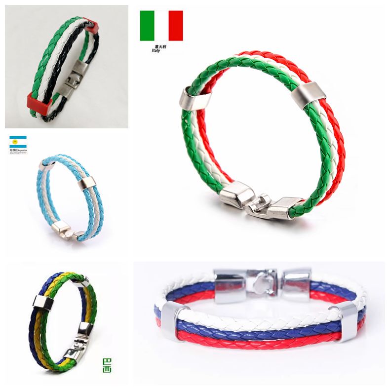 European Cup Merchandise Germany Italy France Team Football Atmosphere Bracelet Wristband Fan Gift
