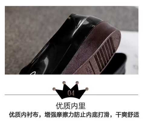 Kéo lại giày đi mưa nữ ngắn ống nước ấm giày thấp giúp bếp làm việc màu đen cộng với giày nhung chống trượt cho người lớn mùa đông giày đi mưa crocs