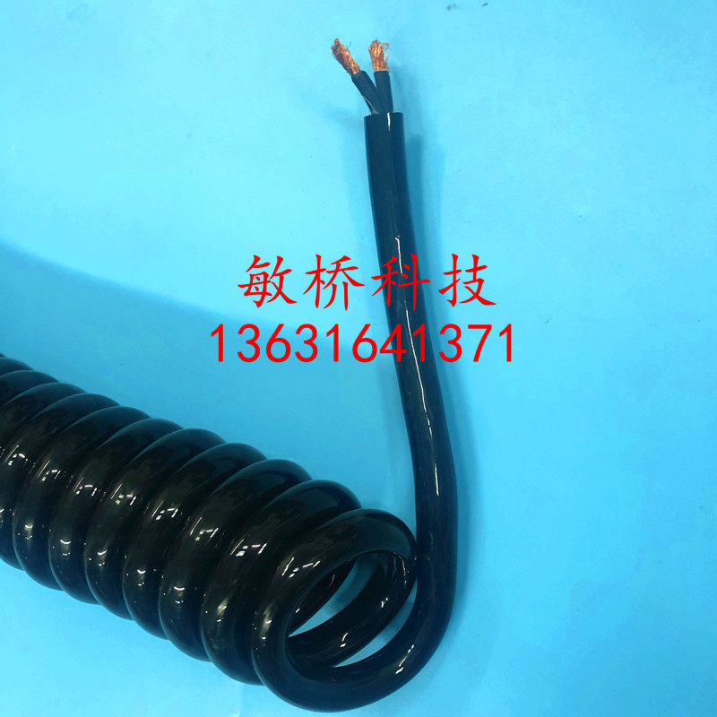 Spring Line 2 Core 10 squared 2 * 10 High power Spiral Wire Power Cord Elastic Flex Cable Spring Wire