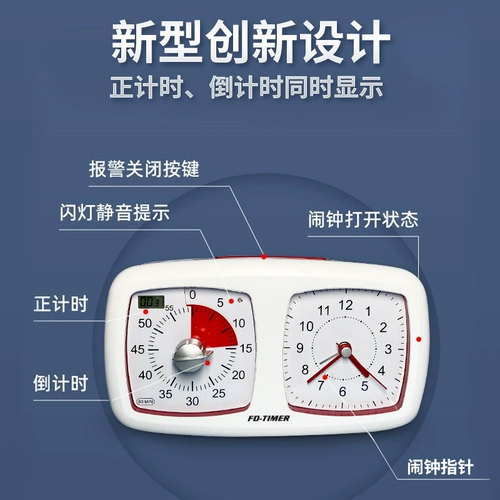 Хронограф с будильниками, тихий ученик начальной школы, пробуждение артефакт, Детские девочки учатся самостоятельно -дисциплинированной интеллектуальной сети красной