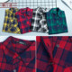 2023 spring new women's clothing black and white plaid shirt casual jacket with loose long-sleeved all-match shirt for outer wear