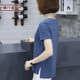 2024 new summer cotton mom short-sleeved t-shirt women's v-neck top large size loose simple half-sleeved bottoming shirt