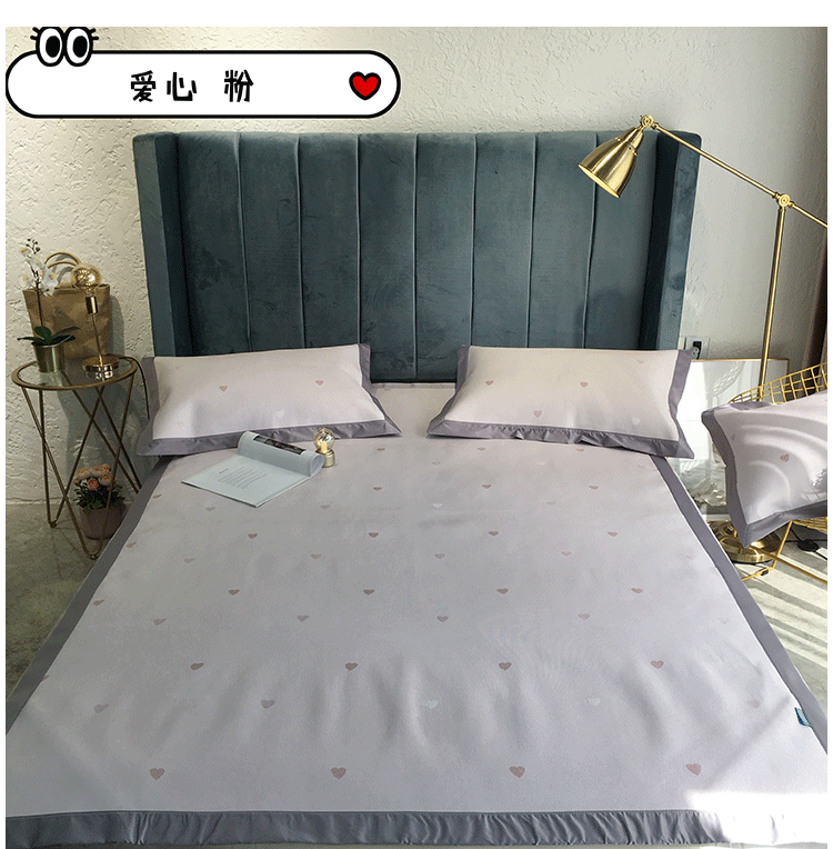 Thảm lụa ba mảnh giường 1,8 m Han Fang thảm y tế 1,5m1,2 trẻ em có thể giặt gấp điều hòa mat - Thảm mùa hè chiếu nằm điều hòa