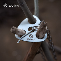 Qvien outdoor camping convenient triangle hanging pot bracket barbecue grill branch multifunctional picnic ring adhesive hook