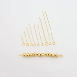 Медная иголка ручной работы, аксессуар, бусины, серьги из жемчуга, китайская шпилька, аксессуары, 18 карат, золотой цвет