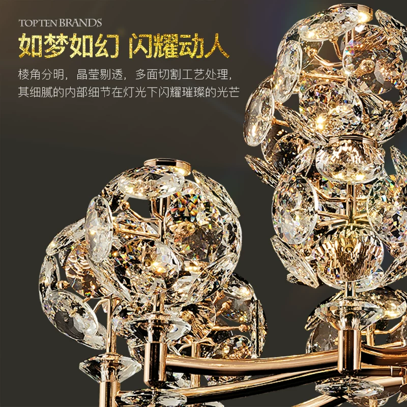 Потолочная светильник Modern cristal для гостиной и спальни, светлая роскошь стиль, французский стиль