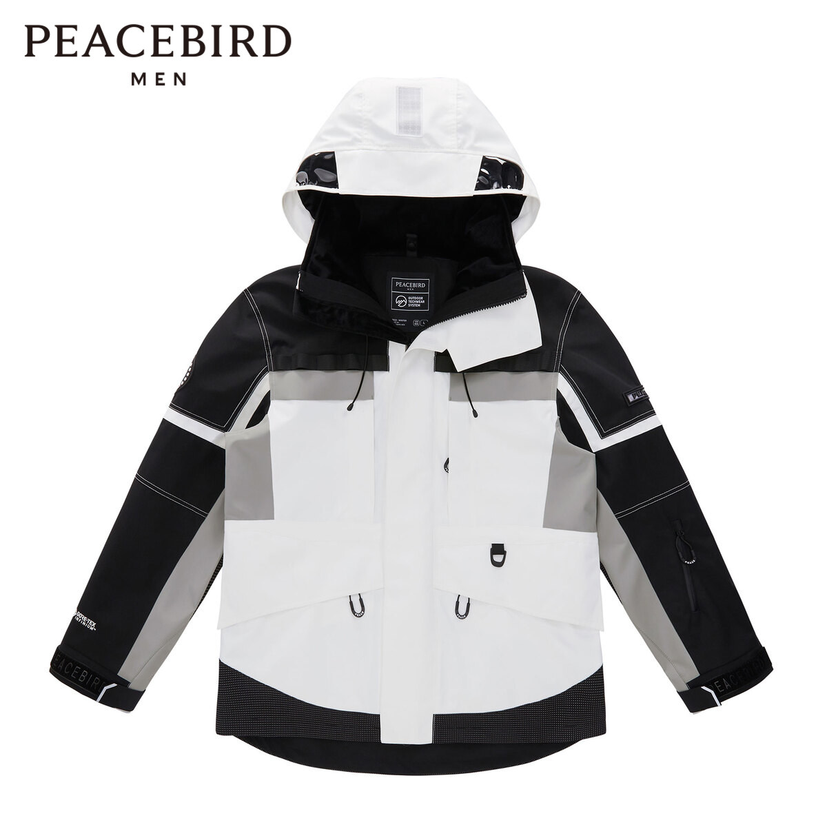 Taiping Bird Men's Clothing GORE-TEX INF Overalls Jacket Jacket 2023 Winter New Collision Color Eggplant-Taobao