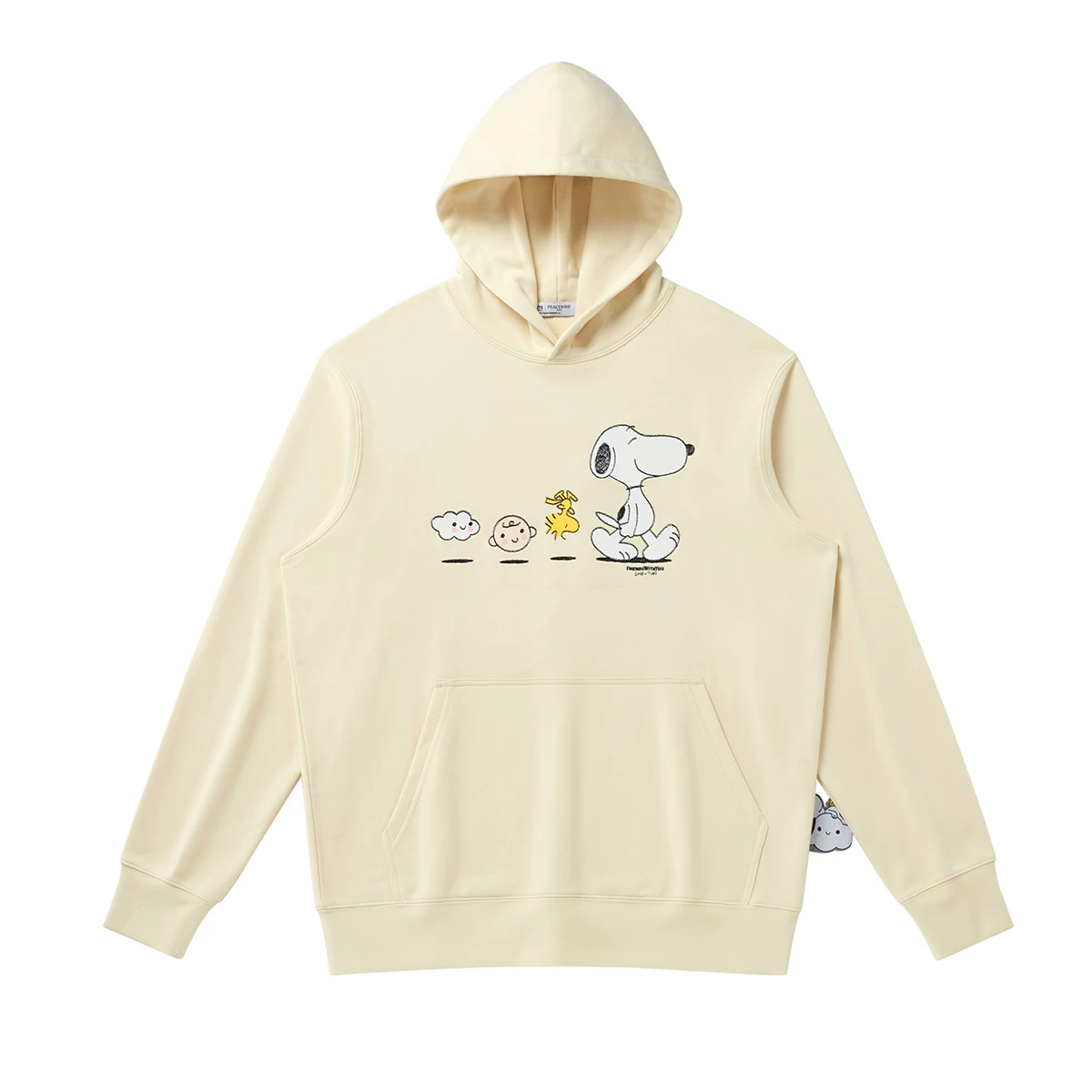 [【商场同款】太平鸟男装 SNOOPY系列宽松刺绣连帽卫衣 B2BFA4270]