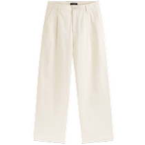 PEACEBIRD Mens Casual Pants 24 Winter New Style Loose Straight Wide Leg Pants Versatile Trendy Brand White Embroidered Trousers