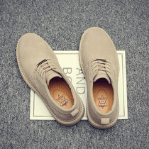 Martin shoes men autumn plus velvet warm shoes trendy shoes Leisure Big head leather shoes British boots low top tooling cotton shoes