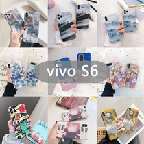 vivo S6 mobile phone case protective cover vivoS6 all-inclusive frosted hard case anti-fall fog mountain scenery cartoon cartoon illustration personality creative funny tide hipster men and women small red book Shake sound