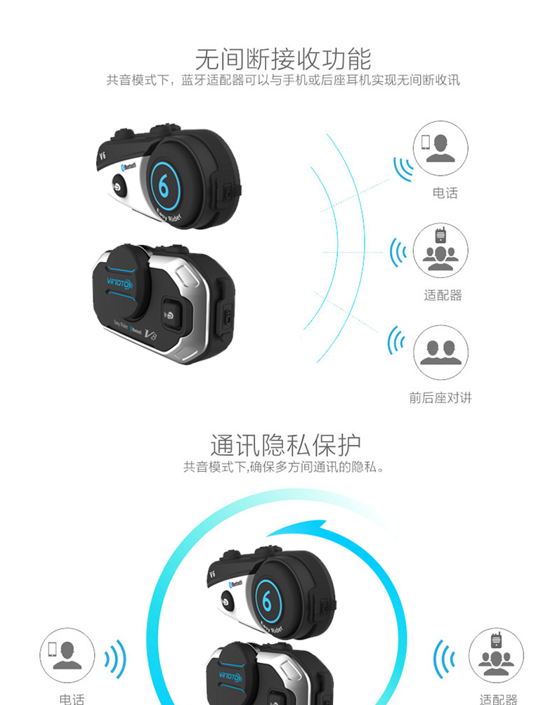 Mũ bảo hiểm xe máy Weimaitong V3 V8 V8 Tai nghe Bluetooth tích hợp bộ điều hướng k-line bộ điều hợp chống nước - Xe máy Rider thiết bị dụng cụ bảo vệ đầu gối